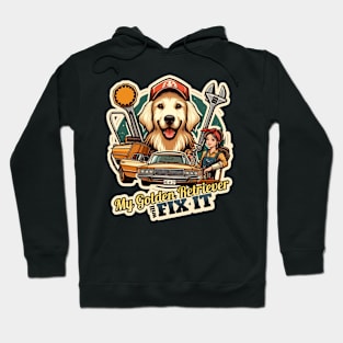 Golden Retriever mechanic 2 Hoodie